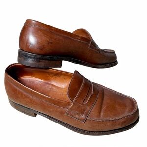 JM Weston 180 Loafers Brown Leather Made In France Men's‎ 6D US 7
